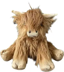 Animaux en peluche Highland Cow Micro-ondes Animaux en peluche Coussin chauffant pour soulager le stress