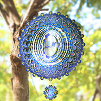 Molinetes de Viento Navideños de Acero Inoxidable Reutilizables, Duraderos, de 300 mm de Diámetro, con Energía Solar, Color Personalizado, para Exteriores, Venta al Por Mayor