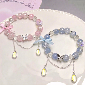 Fantasy Bohemia Buddhism Popcorn Glass <b>Crystal</b> Beads Unisex <b>Bracelet</b> Bowtie Butterfly Charm Friendship <b>Bracelets</b> Jewelry Gift - Product Image 1