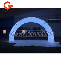 Arche gonflable extérieure d'éclairage à LED pour l'entrée, la publicité gonflable pour ballons légers