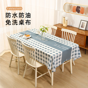 Checkered Tablecloth Rectangle PEVA Waterproof Home Use - Product Image 4