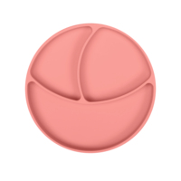 Ensemble de repas pour bébé 7 pièces en silicone de qualité alimentaire sans BPA, comprenant tapis de repas, assiette, cuillère, bavoir, bol à compartiments, fourchette et tasse à ventouse pour enfants