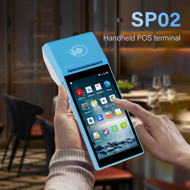 SP02 Point of Sale Systems Android Mini Mobile POS Terminal Support NFC and 4G for Restaurant Store Supermarket