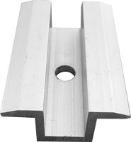 Collier de serrage intermédiaire en aluminium pour panneaux solaires photovoltaïques, idéal pour les systèmes de montage solaire sur toiture (vente en gros)
