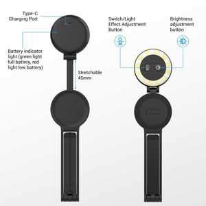 Support de trépied pour anneau lumineux LED, support de téléphone pour <span class=keywords><strong>iPhone</strong></span>, selfie, maquillage, cils, tatouage, studio photo, enregistrement vidéo, éclairage photographique - Product Image 2