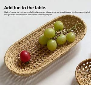 <span class=keywords><strong>Nfs</strong></span> จานผลไม้สไตล์เกาหลีญี่ปุ่น ภาชนะใส่อาหารแบบเป็นมิตรกับสิ่งแวดล้อม ตะกร้าเก็บของหวายสานสำหรับฤดูใบไม้ร่วง ที่แขวนผ้าเช็ดตัว ชา - Product Image 6