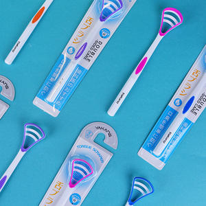 18cm boyutu Formulo plastik PP + TPR malzemesi ağız bakımı hijyen Freshing nefes dil temizleyici kazıyıcı - Product Image 3