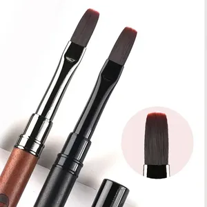 Wood Gel Painting Brush Nail Art for Gel Tip Extension Acrylic <b>Builder</b> Accessory Nail Art Brushes Manicure UV Gel Nails Brush - Product Image 1