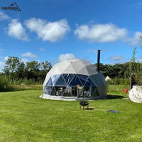 Tente Dôme PVC de Luxe Moderne Forerunner 5m de Hauteur, Design Boule Étoilée, Poteaux en Aluminium, Imperméable Quatre Saisons pour Glamping en Extérieur
