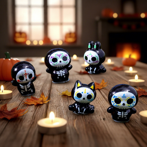 Nueva Mini Figura <span class=keywords><strong>de</strong></span> Fantasma Adorable del Día <span class=keywords><strong>de</strong></span> Muertos - Decoración DIY <span class=keywords><strong>para</strong></span> Micro Paisajes, Adorno <span class=keywords><strong>para</strong></span> <span class=keywords><strong>el</strong></span> Tablero del Coche, Venta al por Mayor - Product Image 5