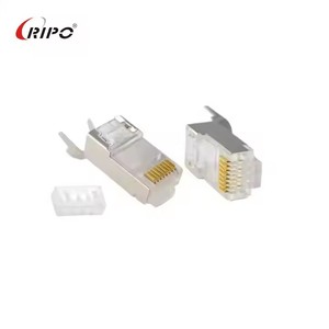 Connecteur RJ45 EZ Pass-Through 8P8C Cat5e Cat6, tête en cristal, sertissage facile, plaqué or, prise modulaire pour câble Ethernet, haute qualité - Product Image 6