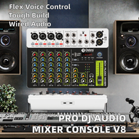 Console de mixage audio numérique professionnelle V8 pour DJ, pour le mixage de cartes son et d'audio