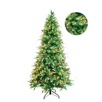 Sapin de Noël Artificiel Charnière de Haute Qualité, Facile à Monter, Pré-éclairé avec Lumières LED, Économe en Énergie, Écologique, Décoration d'Intérieur
