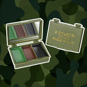 Peinture corporelle camouflage 3 couleurs (vert, marron, noir, chocolat) pour maquillage visage cosplay et chasse - Product Image 4