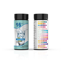Bandelettes d'analyse d'eau potable OEM 16-en-1, direct usine, PH/Chlore total, 80x5mm, Précision 99,6%, Durée de vie 24 mois