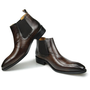 <span class=keywords><strong>Chelsea</strong></span> <span class=keywords><strong>uomo</strong></span> in vera pelle stivaletti eleganti oxford ufficio affari nero scarpe da caffè per inverno/primavera stivali <span class=keywords><strong>uomo</strong></span> - Product Image 3