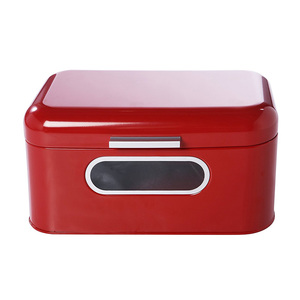 Bakery Accessories Customized Iron Square Bread Box with Lid Bread <strong>Bin</strong> Metal Bread <strong>Storage</strong> Container for Kitchen Food <strong>Storage</strong> - Product Image 4