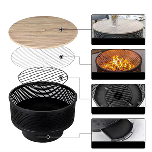 <span class=keywords><strong>Brasero</strong></span> d'extérieur rond en acier pour jardin, patio, <span class=keywords><strong>brasero</strong></span> sans fumée pour bois, barbecue de camping - Product Image 6