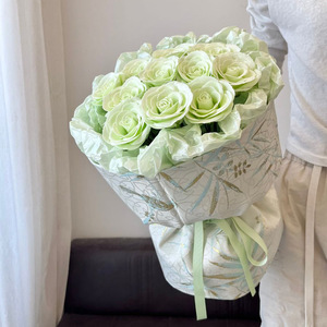 Nouveau mariage éternel Bouquet papillon cadeau ruban tissu dentelle titulaire tenant <span class=keywords><strong>Cindy</strong></span> Rose Bouquet dans la main - Product Image 5