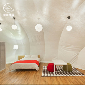 Carpa Yuntu Glamping Dome, una habitación, una sala de estar, para las cuatro estaciones, de tela Oxford de poliéster, gran espacio, para acampar al aire libre. - Product Image 5