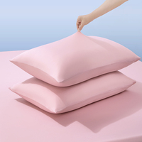 Ensemble de 3 draps-housses rafraîchissants en soie glacée, housse de matelas respirante et douce à poches profondes avec 2 taies d'oreiller pour un sommeil léger