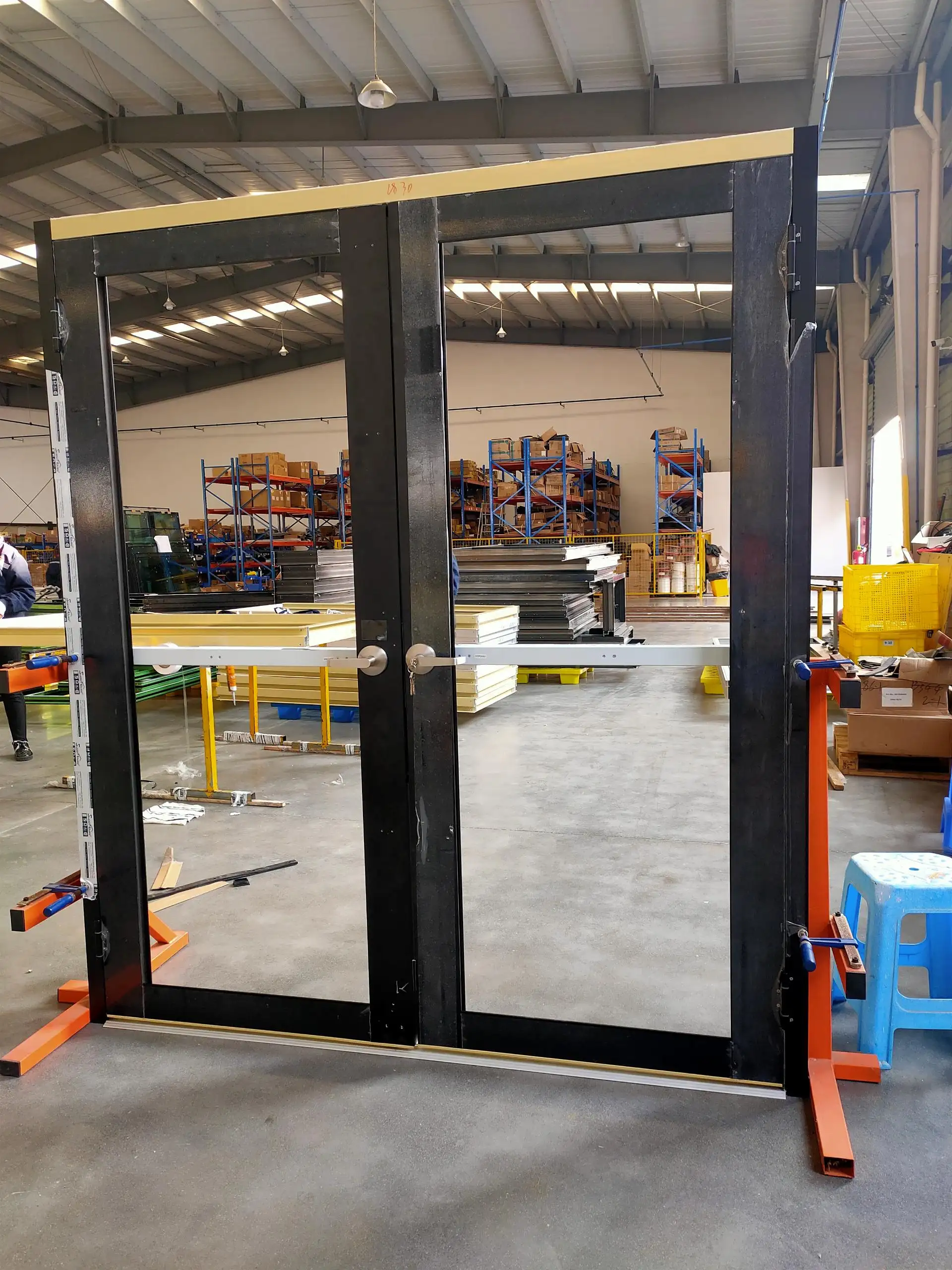 Impact NOA NFRC AS2047 Maimi dade approval commercial panic door aluminum escape door with 10years warranty