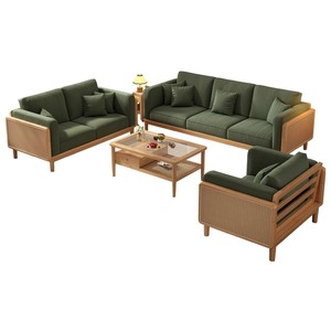 L Shaped Solid Wood Sofa Set Modular Foam Filling For Living Room Modern Minimalist Home Use - Product Image 4