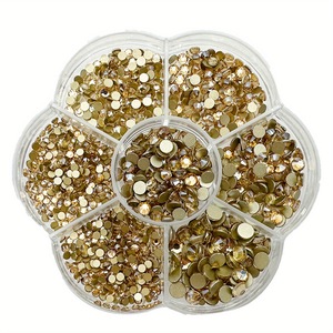 Pour <span class=keywords><strong>Amazon</strong></span> et Aliexpress 3D <span class=keywords><strong>strass</strong></span> Ss4-Ss20 verre plat fond diamant mixte Nail Art bijoux avec ABS fleur de prunier ensemble boîte - Product Image 5