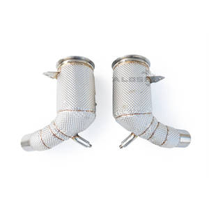 Tuyau de descente thermiquement blindé <span class=keywords><strong>MDG</strong></span>.U 3.0T pour Porsche 911 Carrera 992 2019-2023, section performance racing 304 - Product Image 4