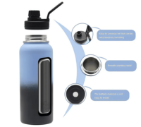 Botol Termos Vakum Isolasi Stainless Steel Kapasitas Besar 24oz/32oz dengan Tutup Gantung untuk Berkemah & Penggunaan Luar Ruangan