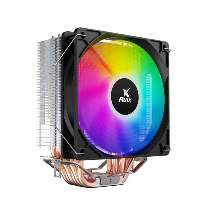 6 Heatpipes Air Cooler None/Rainbow LED Fan Integrated Water Cooling Radiator Efficient PWM ARGB AIO Liquid Cooler