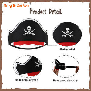 <span class=keywords><strong>Pirate</strong></span> Eye patch feltro nero Captain patch Cross Knife Eyepatch puntelli Cosplay pirata per il tema del pirata del partito - Product Image 4