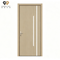 Porte intérieure creuse en WPC, finition sous vide à chaud, installation facile, légère, étanche, sans formaldéhyde, pour chambre, salle de bain, cuisine