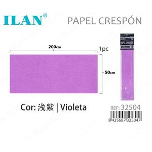 Papel Crepé Il de 50x200 cm, Color Violeta, para Manualidades - Product Image 1