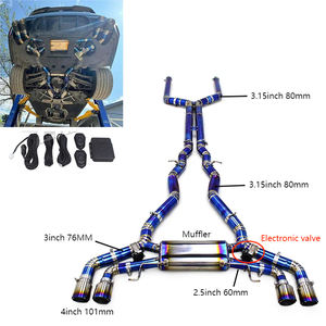 Tubo de escape de titanio COC para BMW M5 F90 G90 <span class=keywords><strong>M8</strong></span> <span class=keywords><strong>M850i</strong></span> 4,4 T 2018-2023 OEM Valvetronic sistema de escape Catback - Product Image 1