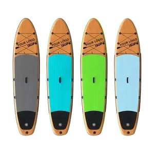 高品质木色流行立式桨板冲浪板充气 SUP 板