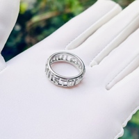 Prix de gros AB 2026 Nouveau style Bague ours ajourée large tressée pour femme en acier inoxydable