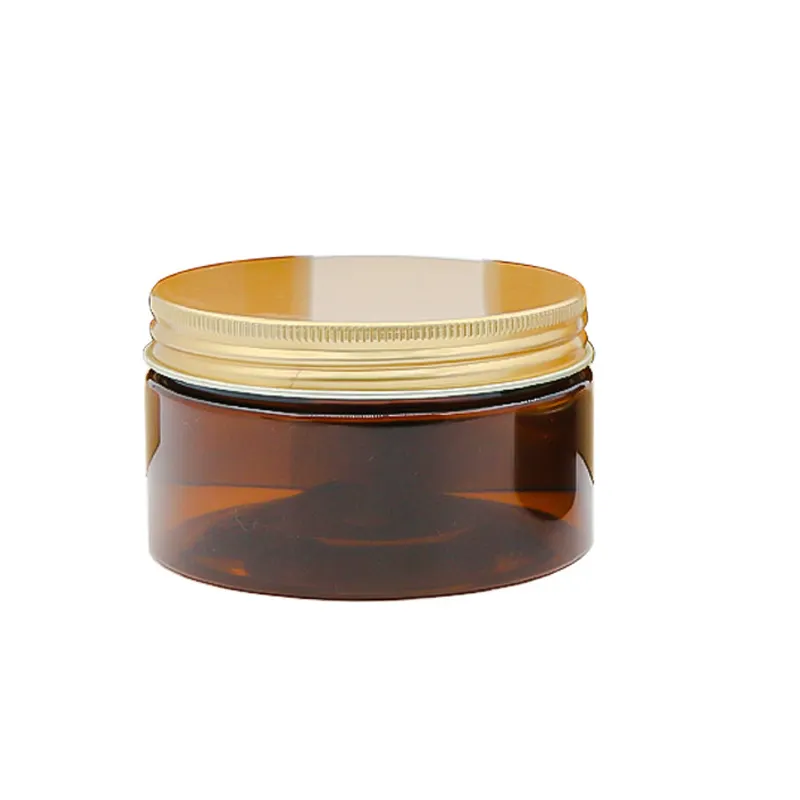 Hot Sale Body Butter Scrub 50ml 80ml 100ml 120ml 150ml 180ml Cosmetic Amber PET Hair Food Empty Container Plastic Jars With Lids