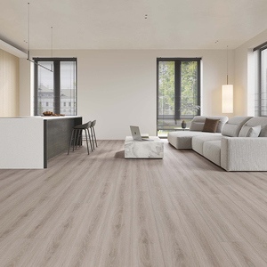 Dalles de sol SPC, logo personnalisé OEM, système de clic, épaisseur 5 mm, couche d'usure 0,2 mm, certifiées SGS CE RoHS, surface EIR, pour salle de bain et intérieur. - Product Image 1