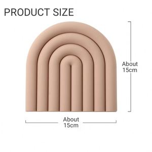 Durable Eco-Friendly Modern <b>Silicone</b> Hot Pads Heat Resistant Trivet <b>Mat</b> Kitchen Non-Slip Rainbow Table Placemat Countertop - Product Image 2