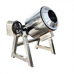 Machine industrielle automatique de revêtement en acier inoxydable pour les applications de bonbons, de tablettes et de noix, avec emballage en bouteilles et en feuille d'aluminium - Product Image 1