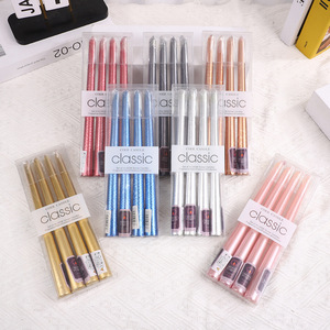 Boxed Electroplated Thread <b>Taper</b> <b>Candles</b> Long Pole Romantic <b>Candles</b> For Wedding Restaurant Home Party Decor - Product Image 2