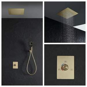 Ensemble <span class=keywords><strong>de</strong></span> <span class=keywords><strong>douche</strong></span> mural dissimulé avec pulvérisateur <span class=keywords><strong>de</strong></span> <span class=keywords><strong>plafond</strong></span> intégré et pommeau <span class=keywords><strong>de</strong></span> <span class=keywords><strong>douche</strong></span> triple fonction, <span class=keywords><strong>fixation</strong></span> <span class=keywords><strong>de</strong></span> salle <span class=keywords><strong>de</strong></span> bain discrète - Product Image 2