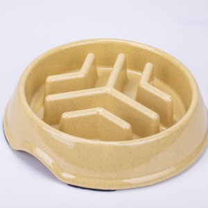 Gamelle pour animaux de compagnie en mélamine bicolore, design tendance, pour chiens et chats, personnalisable ODM - Product Image 1