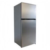 Réfrigérateur double porte 430L (15 pi³) avec congélateur supérieur, couleur argent, pour bureau et maison