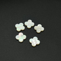 Großhandelspreis Vierblättrige Kleeblätter/Perlmutt 4-Kleeblatt-Perlen 10mm Natürlicher Weißer Muschel-Kleeblattstein