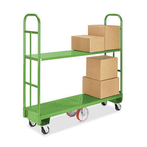 창고 하이 엔드 스틸 다이아몬드 플랫폼 핸드 유틸리티 트롤리 U 선반 보트 카트 - Product Image 1