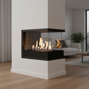 Chimenea <span class=keywords><strong>de</strong></span> Etanol Moderna <span class=keywords><strong>de</strong></span> Acero para Montar en la Pared, Ideal para Salas <span class=keywords><strong>de</strong></span> Estar en Villas y Apartamentos - Product Image 4