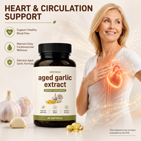 Complément alimentaire pour la santé cardiaque et le bien-être cardiovasculaire à base d'extrait d'ail vieilli, 60 gélules souples, marque privée, OEM ODM