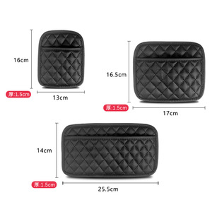 Pochette de rangement universelle pour siège de voiture en cuir, organiseur de téléphone avec design matelassé pour accessoires intérieurs de véhicule - Product Image 4